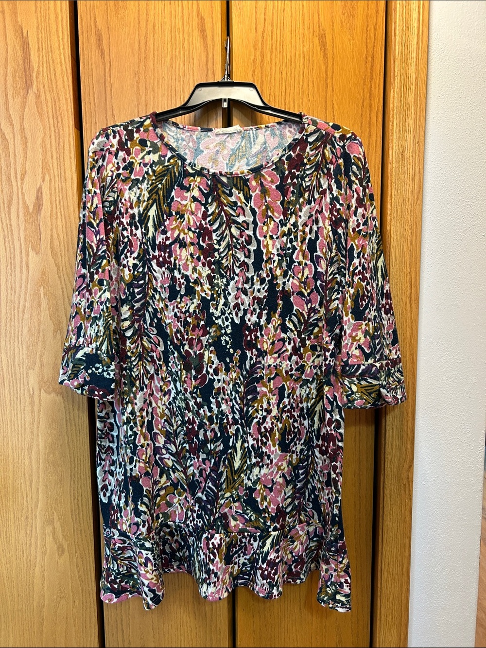 Beeson River Pink & Black Floral dress